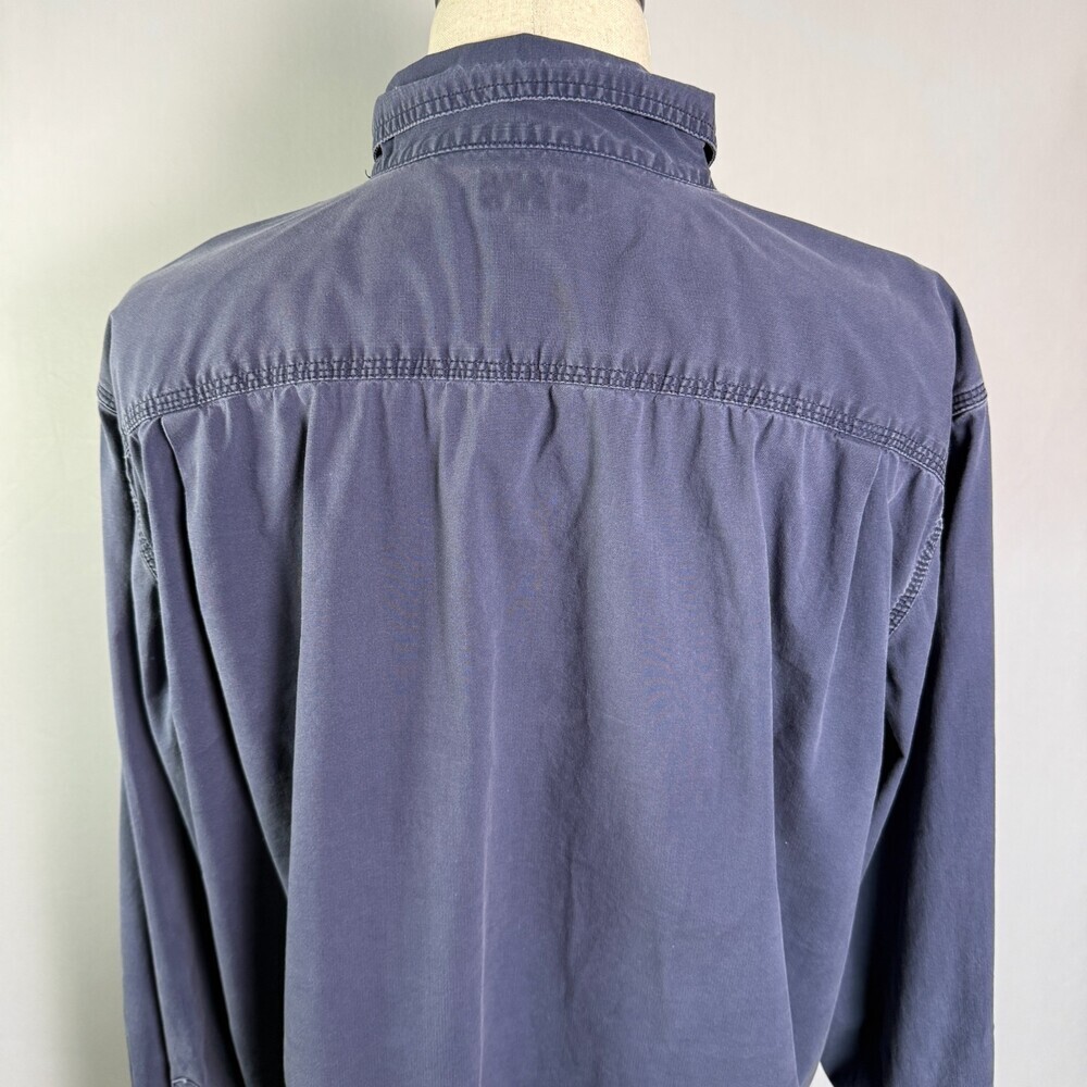 Carhartt Men's XL Relaxed Fit Work Shirt Blue Long Sleeve Heavyweight Cotton - Picture 9 of 13